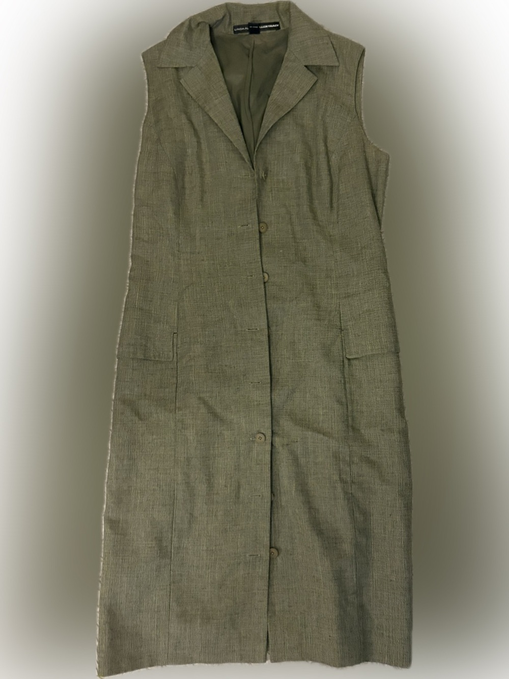 Ellen Tracy Olive Green Petite Blazer Dress - Picture 5 of 9